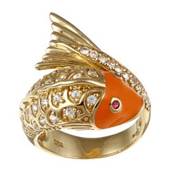 fish design ring gold