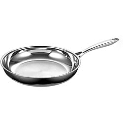 12 Inch Commercial Quality Stainless Steel Skillet Fry Pan Multi Ply... 