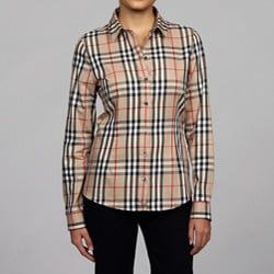 burberry plaid shirt womens