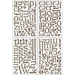 Basic Grey Pyrus Die-Cut Alphabet Chip Stickers (4 Sheets) - Bed Bath ...