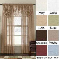 Shop Crinkle Voile 84 Inch Sheer Curtain Panel Pair Free