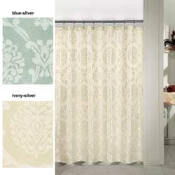 Shop Woven Jacquard Damask Shower Curtain Free Shipping On