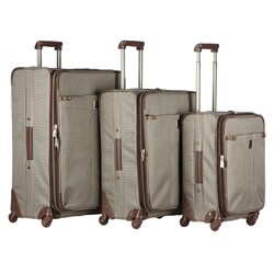 Shop London Fog Wembley Olive Plaid Jacquard 3-piece Spinner Luggage ...