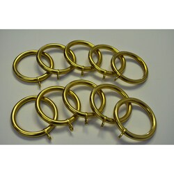 Solid Brass 3.5-inch Drapery Rings (Pack of 10) - Bed Bath & Beyond ...