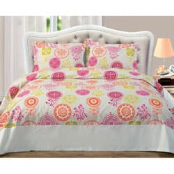 Shop Milly Cotton Full Queen Size 3 Piece Duvet Cover Set