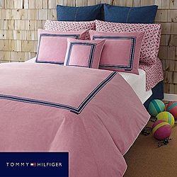 Shop Tommy Hilfiger Oxford Pink King-size Comforter - Free ...