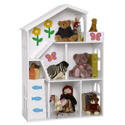 wooden dollhouse bookshelf