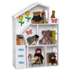 Shop Wood 5 Room Dollhouse Bookshelf Overstock 5960271