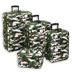 pink camo luggage sets