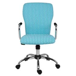 Shop Grace Blue Polka Dot Chair With Arms Overstock 5992657