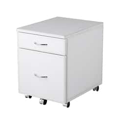 Shop Laurence White Leather Filing Cabinet Overstock 6141728