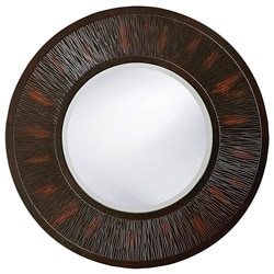 Oak Park Round Brown Mirror