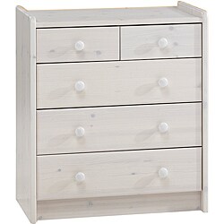 Popsicle Whitewash 5-drawer Dresser. Opens flyout.