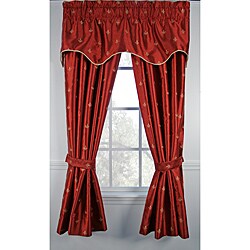 Shop Fleur De Lis Red 63 Inch 5 Piece Curtain Set Free Shipping