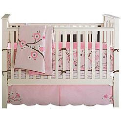 Shop Bananafish Migi Blossom 3 Piece Crib Bedding Set Overstock