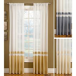 Shop Top Down Reversible Silk Banded Sheer Panel Curtains Free