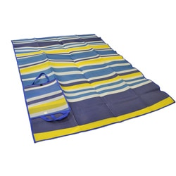 Shop Foldable Blue/ Yellow Striped Travel Mat - Overstock - 6520162