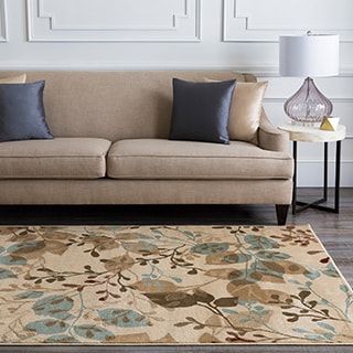 Hand-tufted Amanda Ivory Floral Wool Rug (5' x 7'9) - Free Shipping ...
