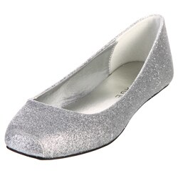 womens silver flats size 11