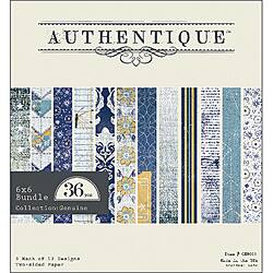slide 1 of 1, Authentique Paper 'Genuine Bundle Textured Cardstock' Double-sided Paper Pad