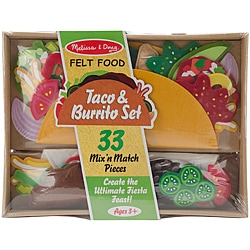 Melissa and doug felt taco and store burrito set