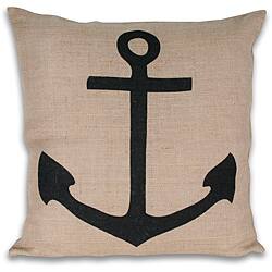 Thro Anchor Printed Jute Pillow (20 x 20). Opens flyout.