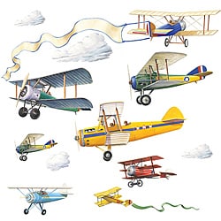 RoomMates Vintage Planes Peel and Stick Wall Decals