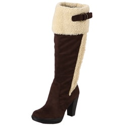 women's brown wide calf boots