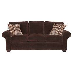 Shop Broyhill Zoey Dark Chocolate Sofa And Accent Pillows Free