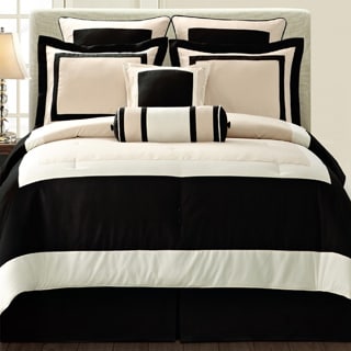 Shop Gramercy Queen-size 12 Piece Black Bed in a Bag with Sheet Set ...