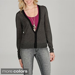 Hanna & Gracie Womens Black trim Button Cardigan Today $35.69