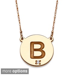 Diamond Accent Engraved Initial Necklace Today $133.99