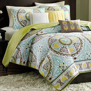slide 1 of 1, Madison Park Bali 6-piece Coverlet Set