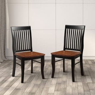 Intercon Siena Slat Back Two Toned Dining Chair Set Of 2 Free Furniture Of America Nora Two Tone Solid Wood Slat Back Dining Chairs Set