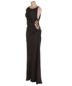Valentino Sleeveless Silk Boat Neck Evening Dress