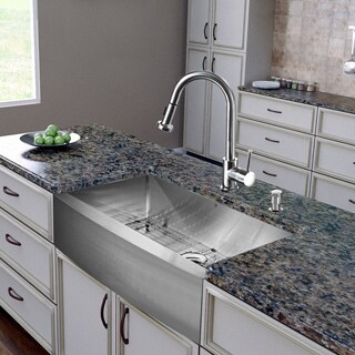 vigo all in one 36 inch stainless steel farmhouse kitchen sink and harrison - Kitchen Sink And Faucet Sets vigo all in one 36 inch stainless steel farmhouse kitchen sink and harrison - Kitchen Sink And Faucet Sets