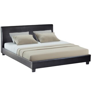 CorLiving San Diego Leatherette Upholstered King Bed - Overstock - 9605584