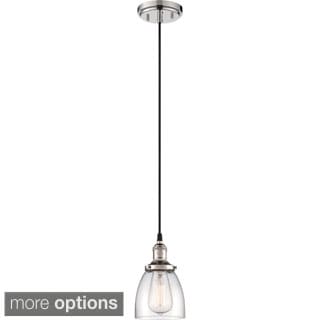 Nickel Finish Chandeliers & Pendant Lighting - Shop The Best Deals ... - Nuvo Vintage 1-Light 5-inch Caged Pendant