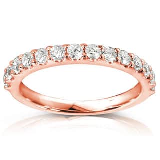 annello by kobelli 14k rose gold 12ct tdw womens diamond wedding band - Rose Gold Wedding Rings For Women annello by kobelli 14k rose gold 12ct tdw womens diamond wedding band - Rose Gold Wedding Rings For Women