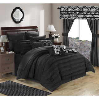 Chic Home Olivier Black 24-piece Bed in a Bag Set