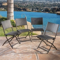 Rst Folding Indoor And Outdoor Chairs Cart Set Of 6 El Paso Outdoor Brown Wicker Folding Chair Set Of 4 By Christopher Knight Home
