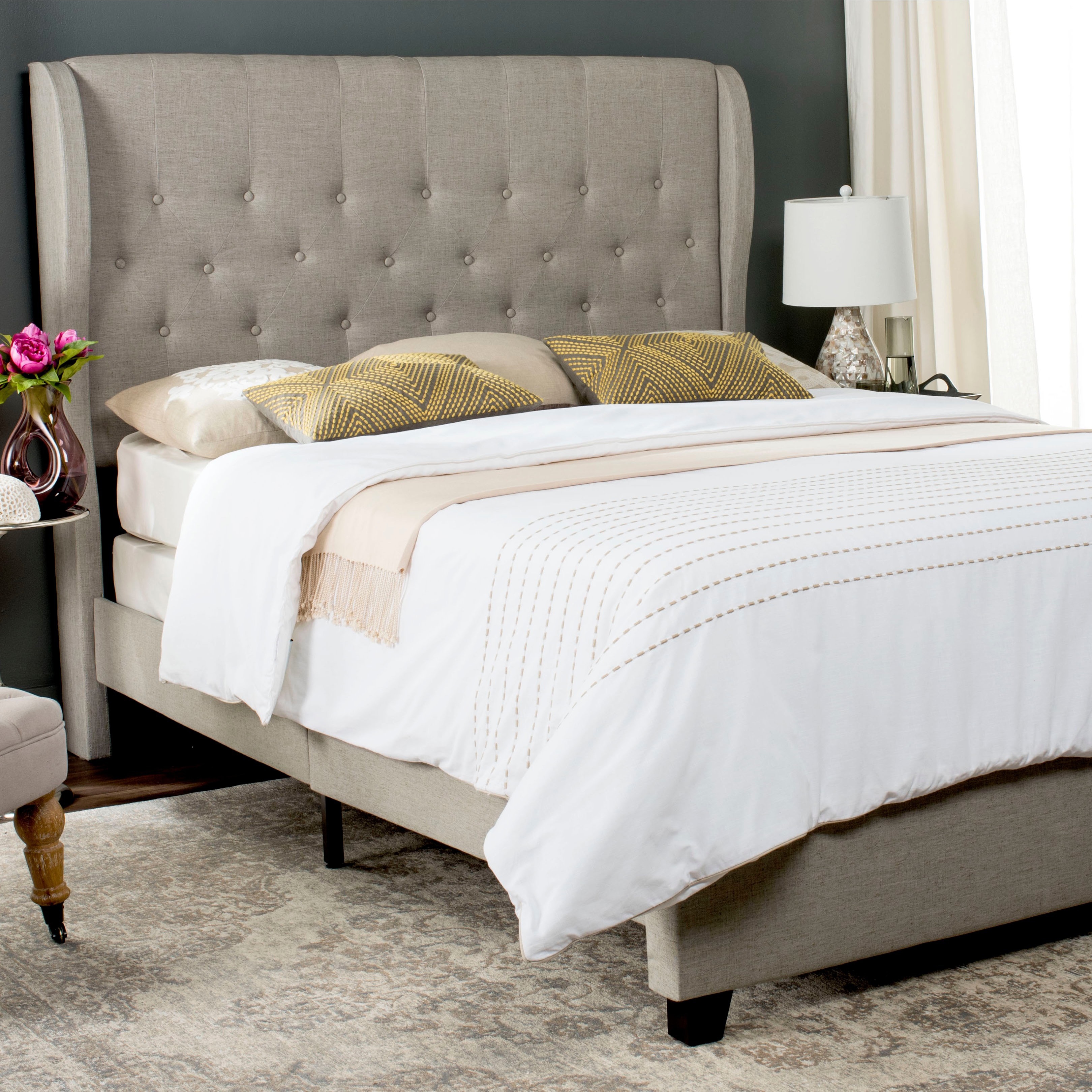 Fabric beds shop the best deals for mar 2017 Crushed velvet champagne bed