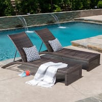 Turin Outdoor Adjustable Wicker Chaise Lounge (Set of 2) by Christopher Knight Home