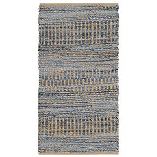 Natural Fiber Kitchen Rugs Find Great Home Decor Deals Ping Safavieh Hand Woven Cape Cod Natural Blue Jute Rug 2