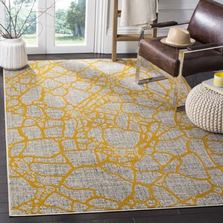 Safavieh Porcello Modern Abstract Light Grey Yellow Rug 5 2 X 7 6 Safavieh Porcello Modern Abstract Light Grey Yellow Rug 5 X27