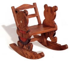 Long Bear Rocker Hand-carved Teddy Bear Rocker - Bed Bath & Beyond - 11879
