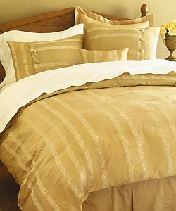 Monaco Golden Dupioni Silk Comforter Set - Overstock - 1022845