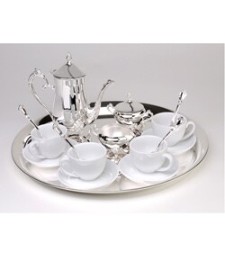 GODINGER ELEGANT SILVER CREAM AND SUGAR CUP SET