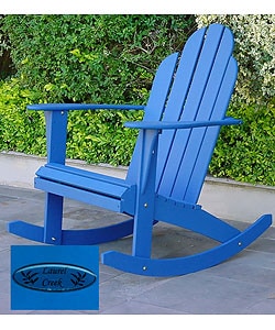 Shop Laurel Creek Blue Adirondack Rocking Chair - Free Shipping Today