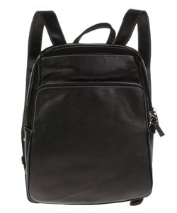 perlina black leather backpack